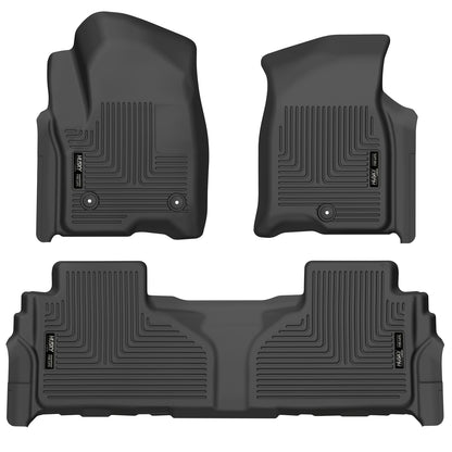 Weatherbeater - Front & 2nd Seat Floor Liners (Footwell Coverage) by Husky Liners