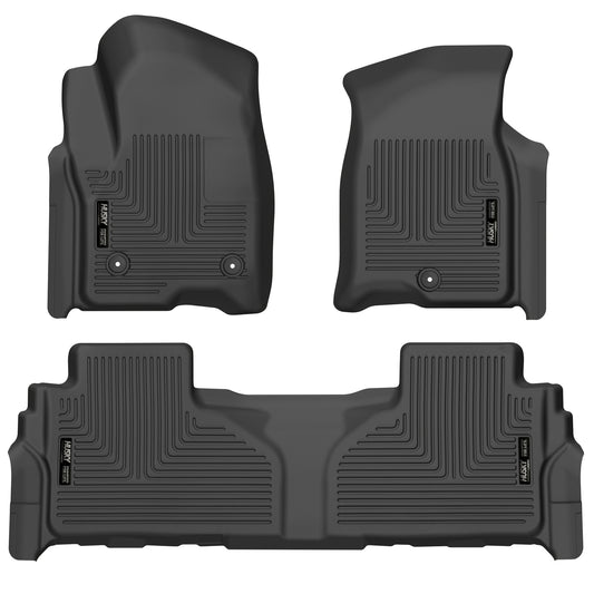 Weatherbeater - Front & 2nd Seat Floor Liners (Footwell Coverage) by Husky Liners