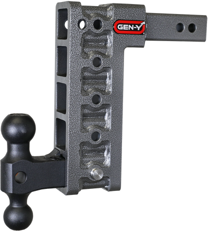 MEGA-DUTY 2" Shank 10" Drop 2K TW 16K Hitch & GH-051 Dual-Ball by GEN-Y Hitch
