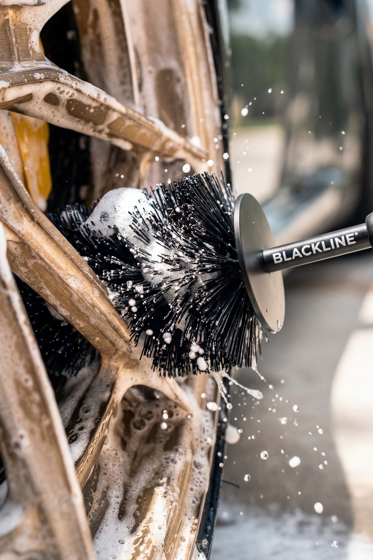 BLACKLINE® WHEEL BARREL BRUSH by Blackline Car Care