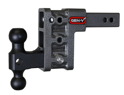 MEGA-DUTY 2" Shank 5" Drop 2K TW 16K Hitch & GH-051 Dual-Ball by GEN-Y Hitch