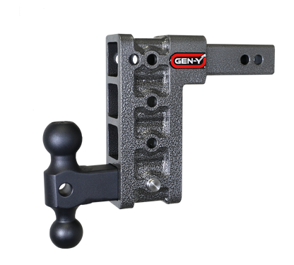 MEGA-DUTY 2" Shank 7.5" Drop 1.5K TW 10K Hitch & GH-031 Dual-Ball by GEN-Y Hitch
