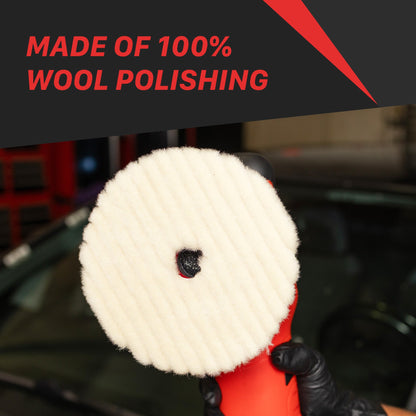 Wool Cutting Pads Rubber Backed - 3in, 5in, 6in by MaxshineUSA