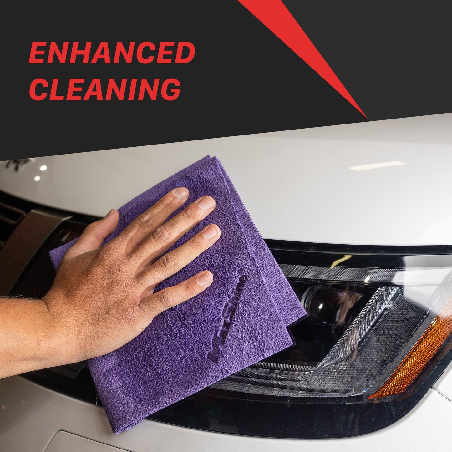 Car Cleaning Towel | 300GSM Edgeless PU Coated Microfiber Towels - 3 Pack | by MaxshineUSA