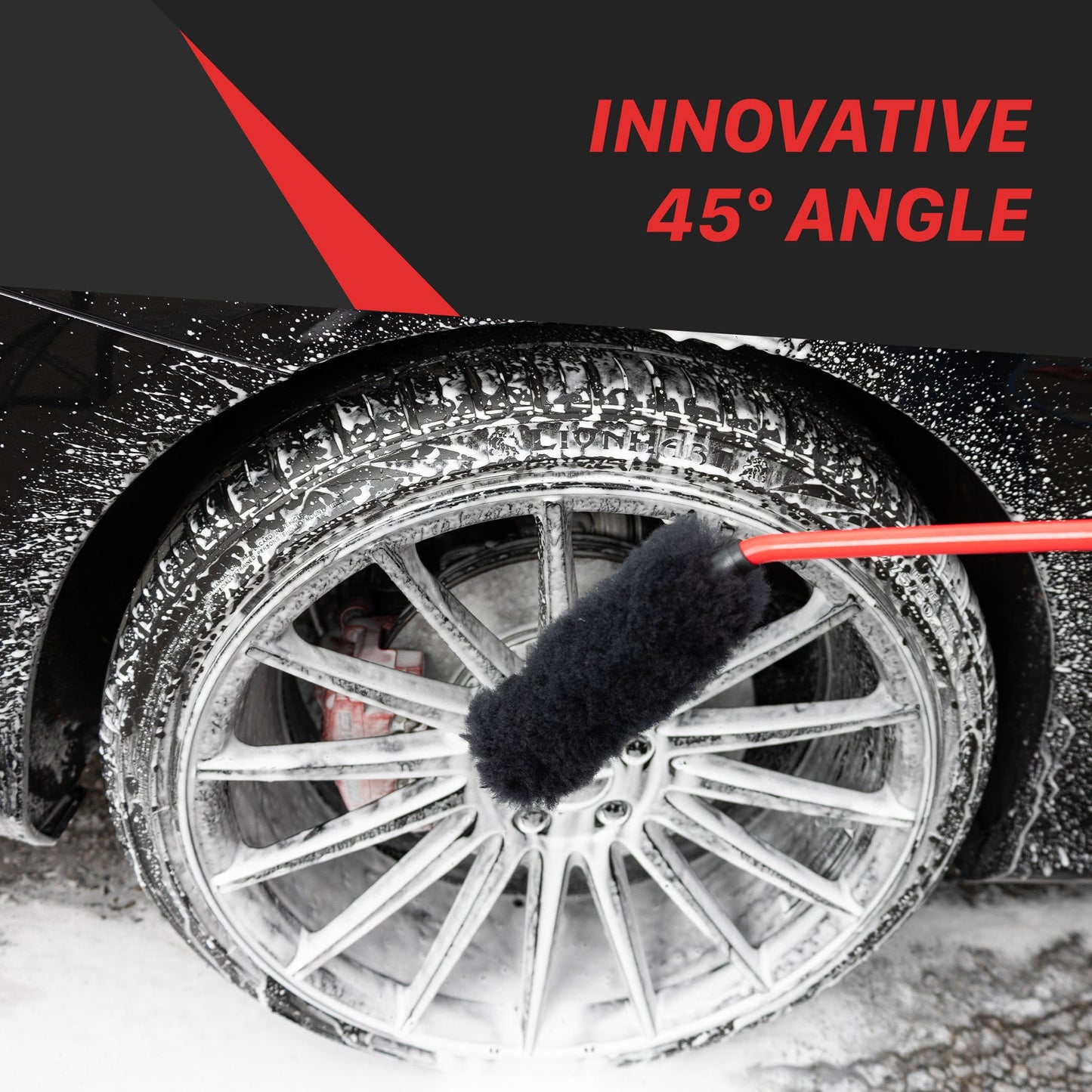 EZ Detail Brush | Ultimate Wool Wheel Brush – Angled Reach by MaxshineUSA