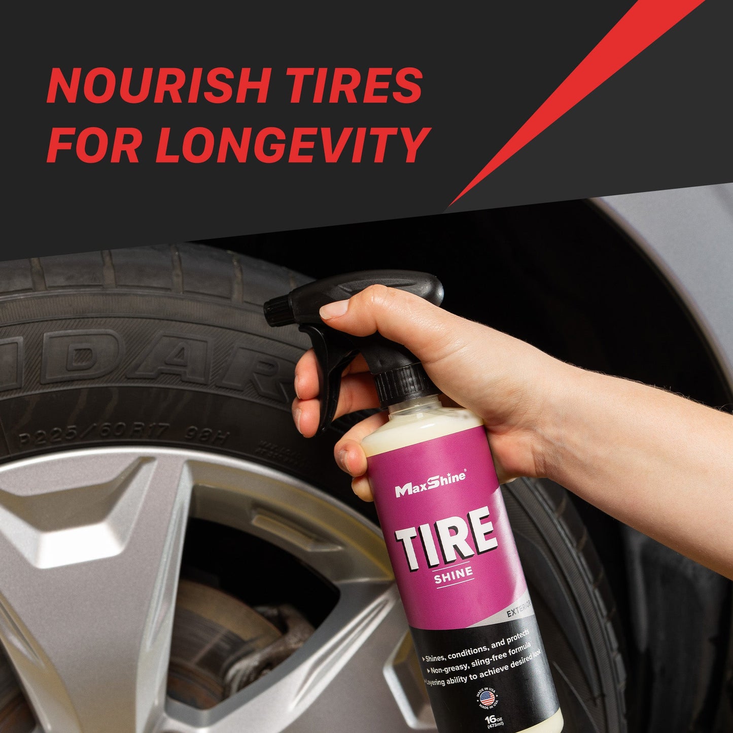 Tire Shine - 16oz, 1gal by MaxshineUSA