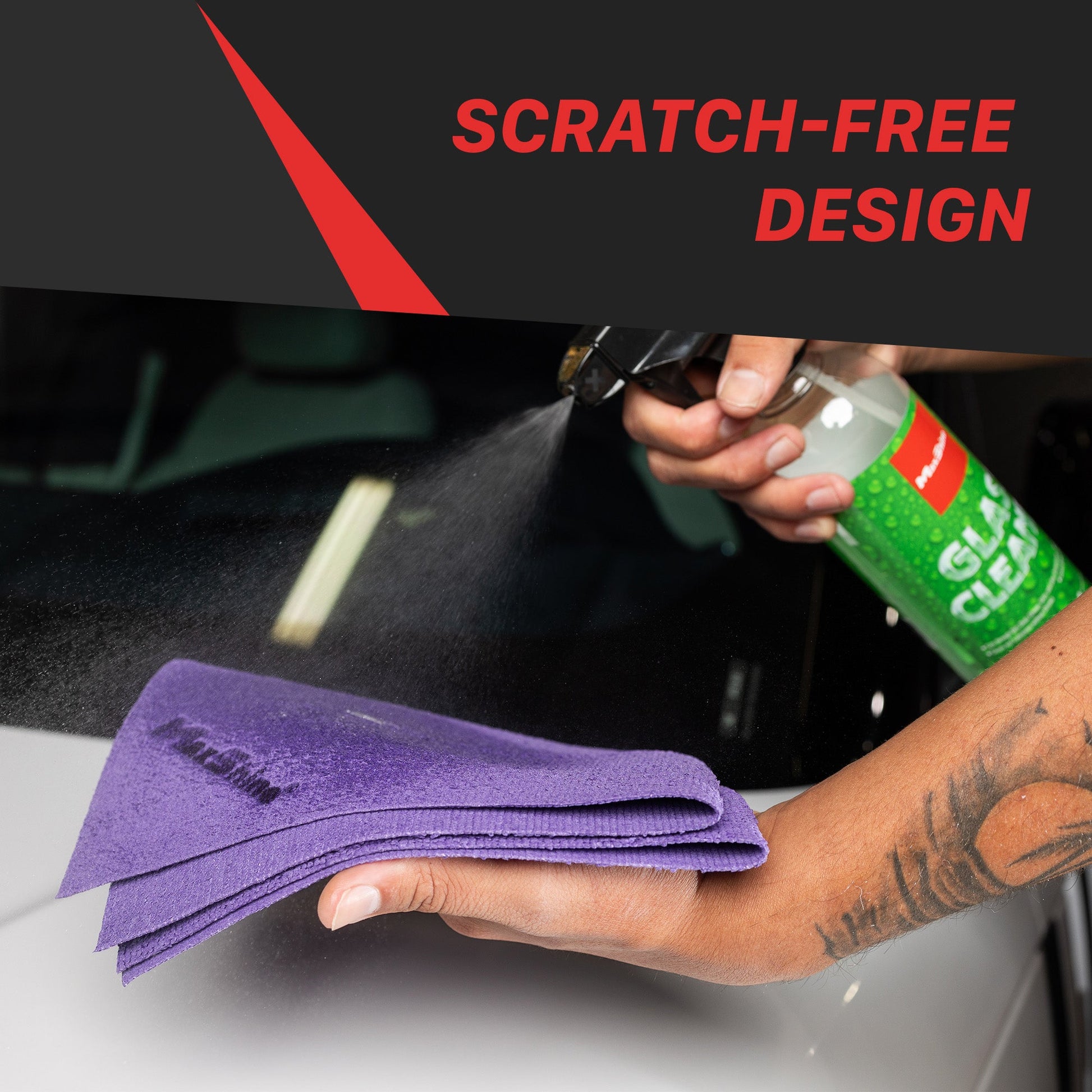 Car Cleaning Towel | 300GSM Edgeless PU Coated Microfiber Towels - 3 Pack | by MaxshineUSA