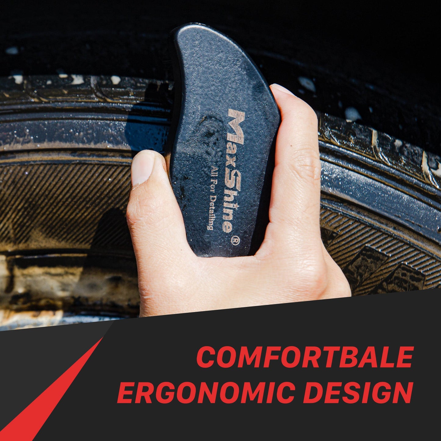 Ergonomic Tire Cleaning Brush by MaxshineUSA