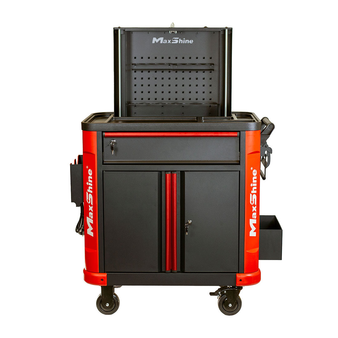 Auto Detailing Cart with Power Strip by MaxshineUSA