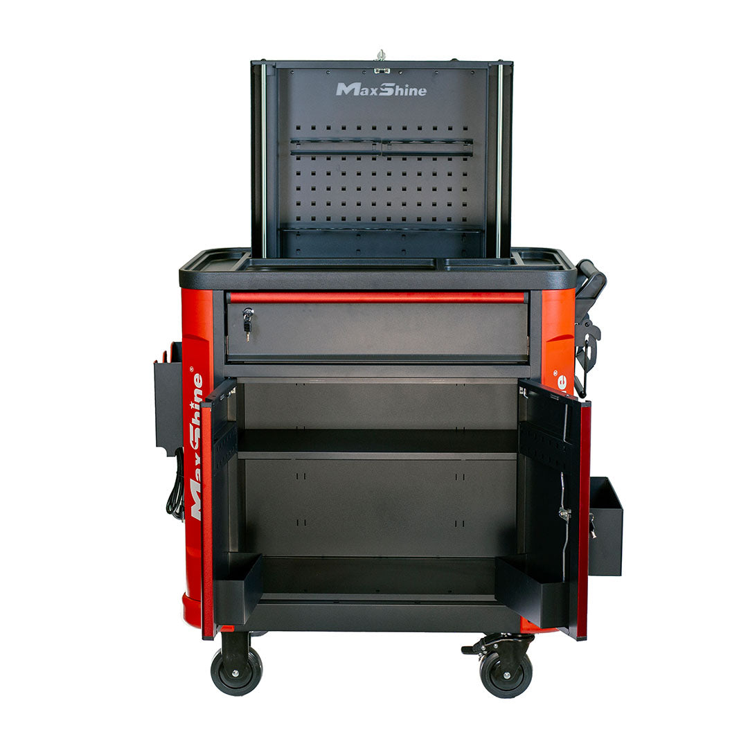 Auto Detailing Cart with Power Strip by MaxshineUSA