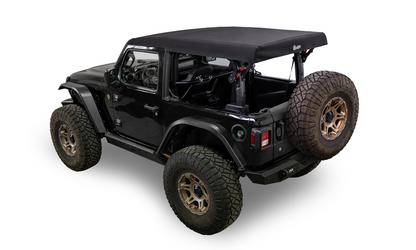 Supertop(R) Glide - Jeep 2018-26 Wrangler JL; 2-Door (Squareback, Black Diamond) by Bestop