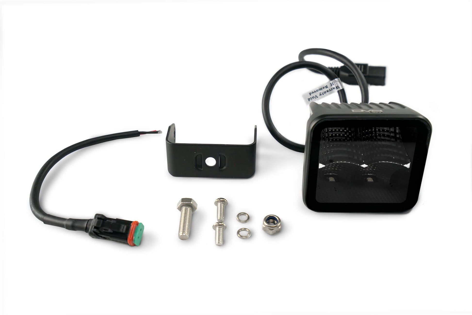 BE3EW40W UNIVERSAL 3 INCH CUBE LED LIGHT WITH FLOOD PATTERN AND POST MOUNT by DV8 Offroad