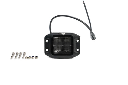 UNIVERSAL 3 in. CUBE LED LIGHT WITH FLOOD PATTERN AND FLUSH MOUNT PLATE BUILT IN by DV8 Offroad