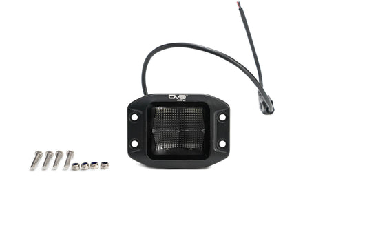 UNIVERSAL 3 in. CUBE LED LIGHT WITH FLOOD PATTERN AND FLUSH MOUNT PLATE BUILT IN by DV8 Offroad