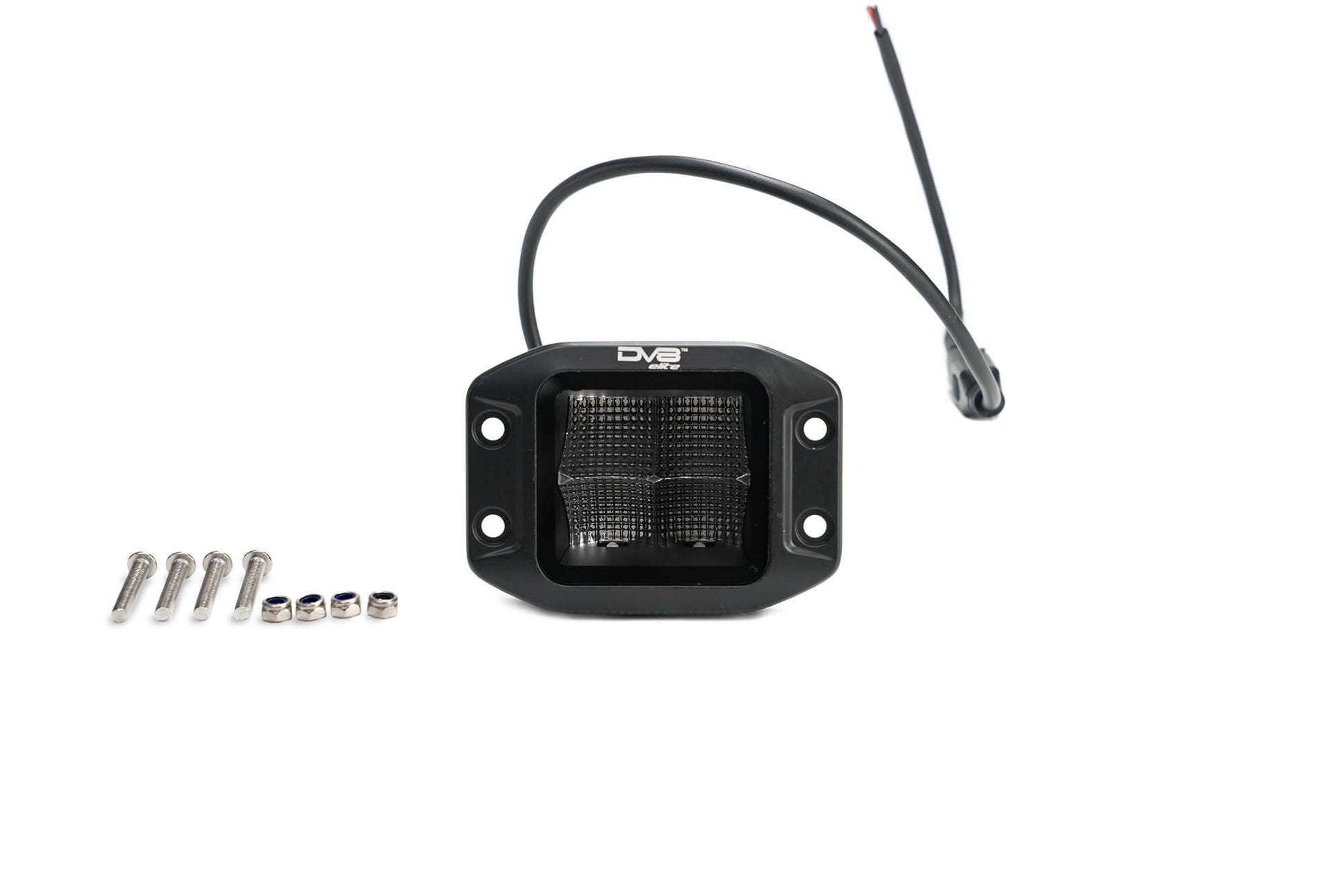 UNIVERSAL 3 in. CUBE LED LIGHT WITH FLOOD PATTERN AND FLUSH MOUNT PLATE BUILT IN by DV8 Offroad