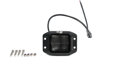 UNIVERSAL 3 in. CUBE LED LIGHT WITH FLOOD PATTERN AND FLUSH MOUNT PLATE BUILT IN by DV8 Offroad