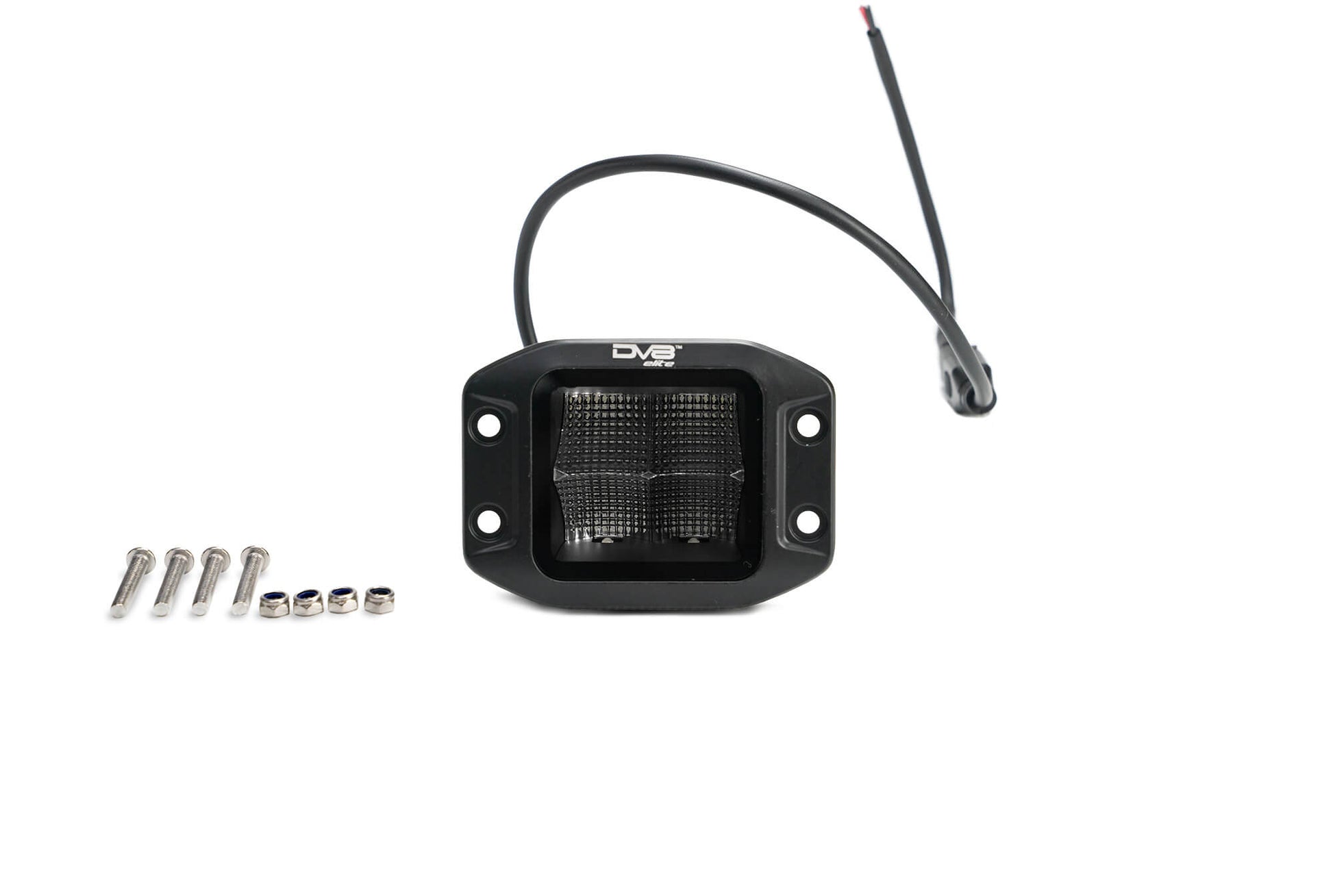 UNIVERSAL 3 in. CUBE LED LIGHT WITH FLOOD PATTERN AND FLUSH MOUNT PLATE BUILT IN by DV8 Offroad