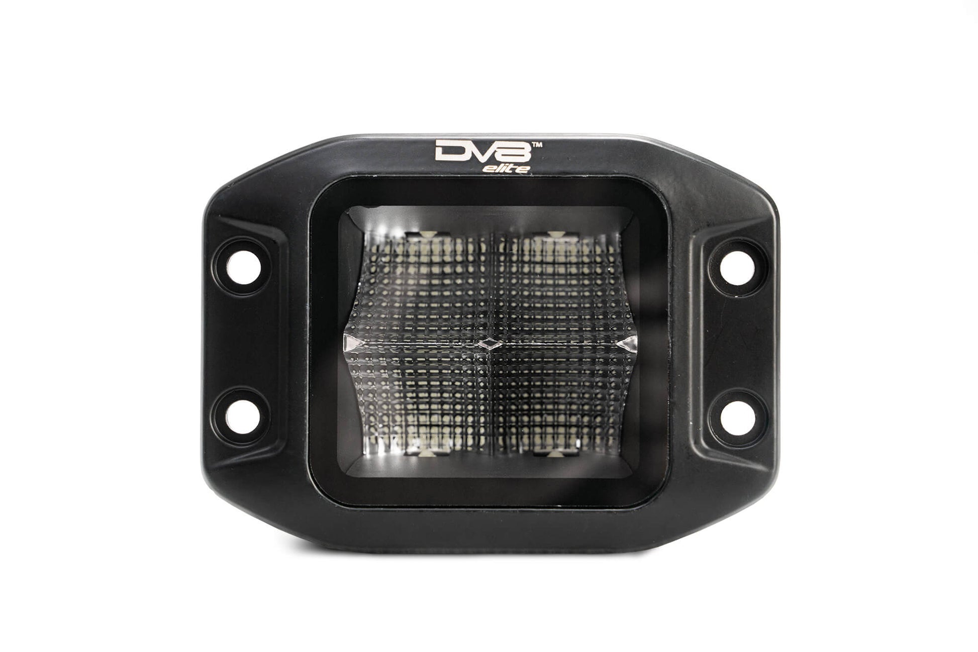 UNIVERSAL 3 in. CUBE LED LIGHT WITH FLOOD PATTERN AND FLUSH MOUNT PLATE BUILT IN by DV8 Offroad