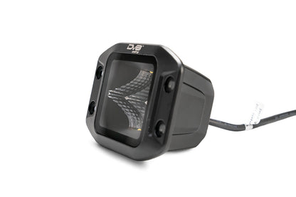 UNIVERSAL 3 in. CUBE LED LIGHT WITH FLOOD PATTERN AND FLUSH MOUNT PLATE BUILT IN by DV8 Offroad