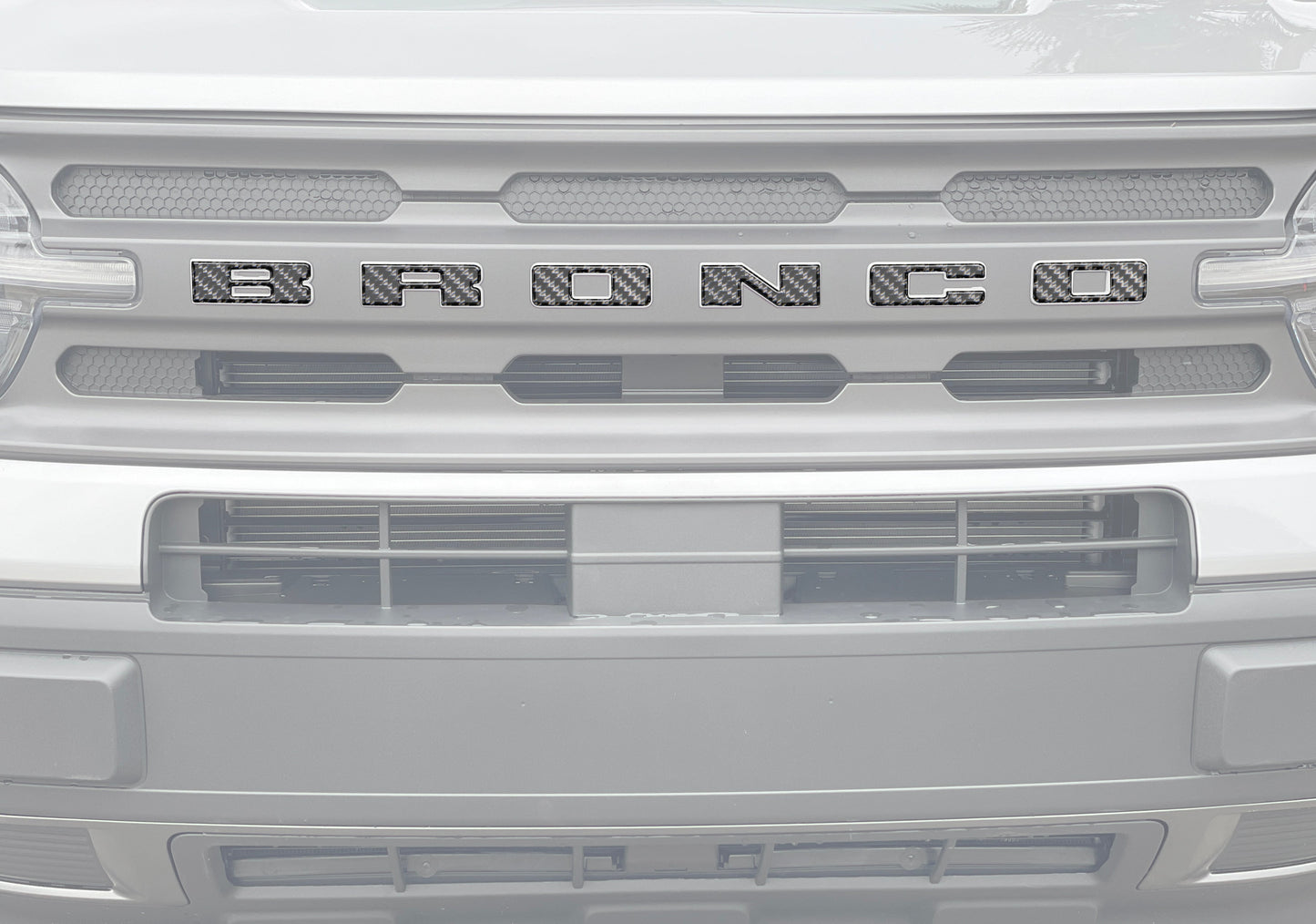 Front Grille Letters Overlays Fits 2021-2026 Ford Bronco Sport by Tufskinz.com