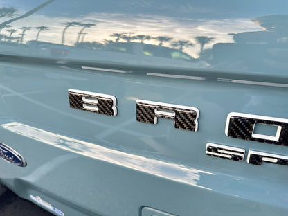 Rear Liftgate Letter Overlays Fits 2021-2026 Ford Bronco Sport by Tufskinz.com