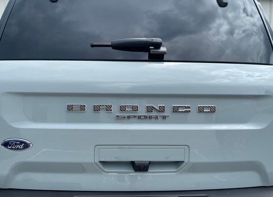 Rear Liftgate Letter Overlays Fits 2021-2026 Ford Bronco Sport by Tufskinz.com