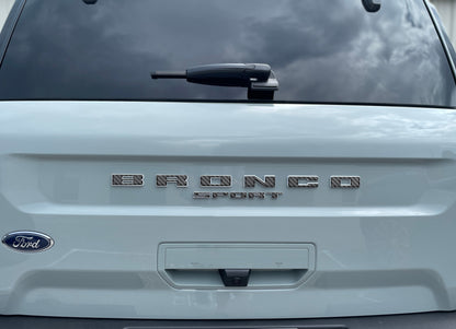 Rear Liftgate Letter Overlays Fits 2021-2026 Ford Bronco Sport by Tufskinz.com