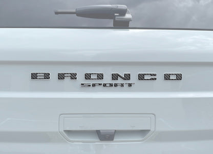Rear Liftgate Letter Overlays Fits 2021-2026 Ford Bronco Sport by Tufskinz.com