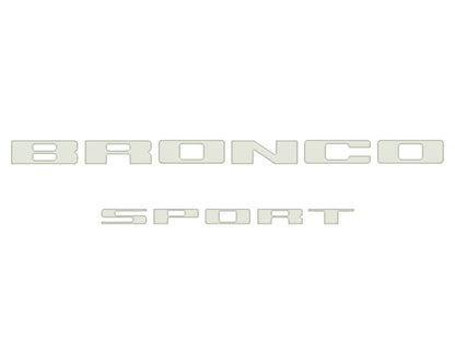 Rear Liftgate Letter Overlays Fits 2021-2026 Ford Bronco Sport by Tufskinz.com