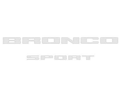 Rear Liftgate Letter Overlays Fits 2021-2026 Ford Bronco Sport by Tufskinz.com