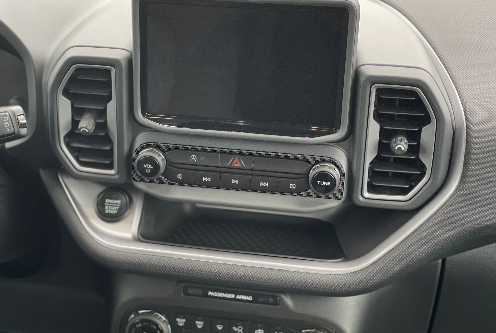 Radio Accent Overlay Fits 2021-2024 Ford Bronco Sport by Tufskinz.com