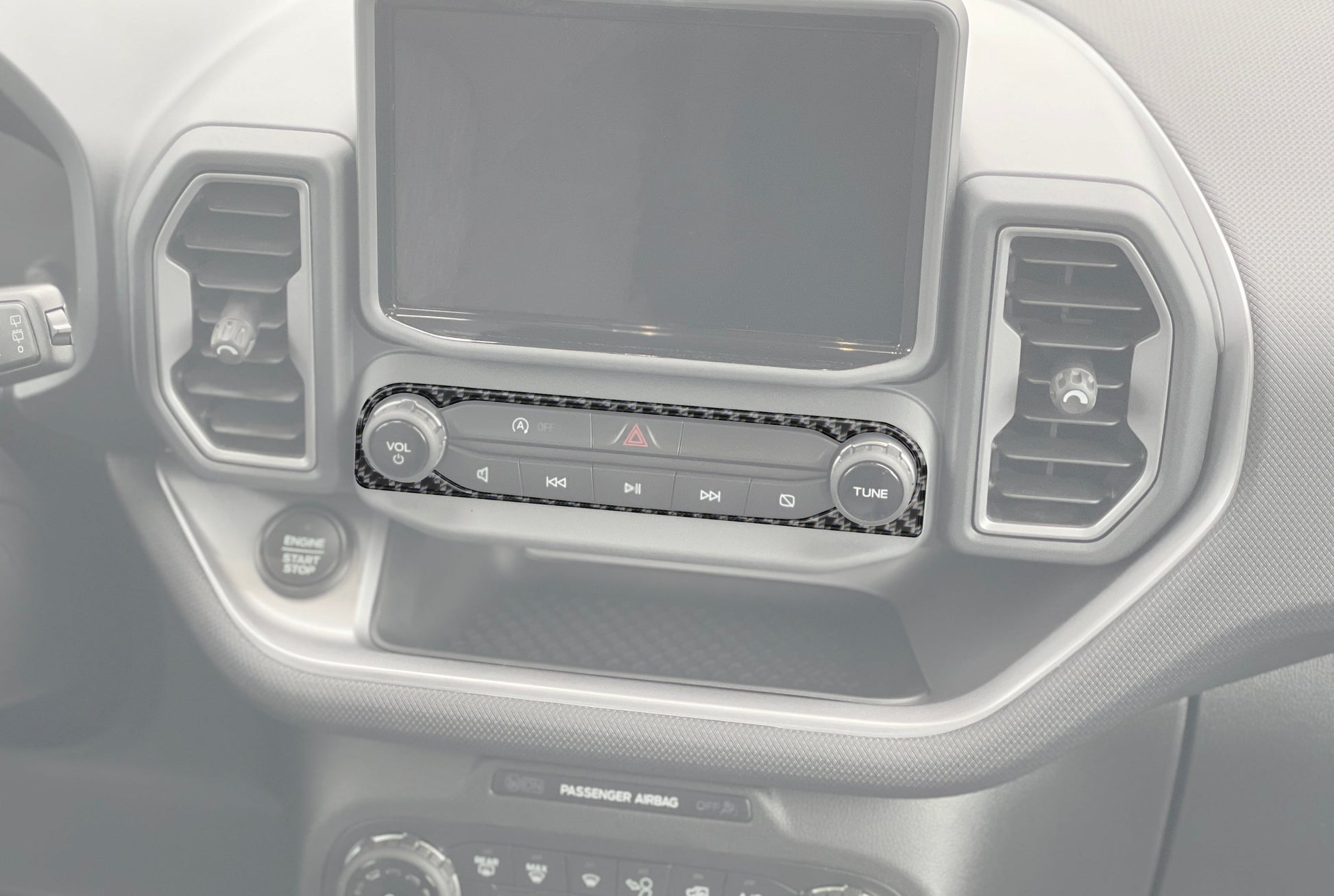 Radio Accent Overlay Fits 2021-2024 Ford Bronco Sport by Tufskinz.com