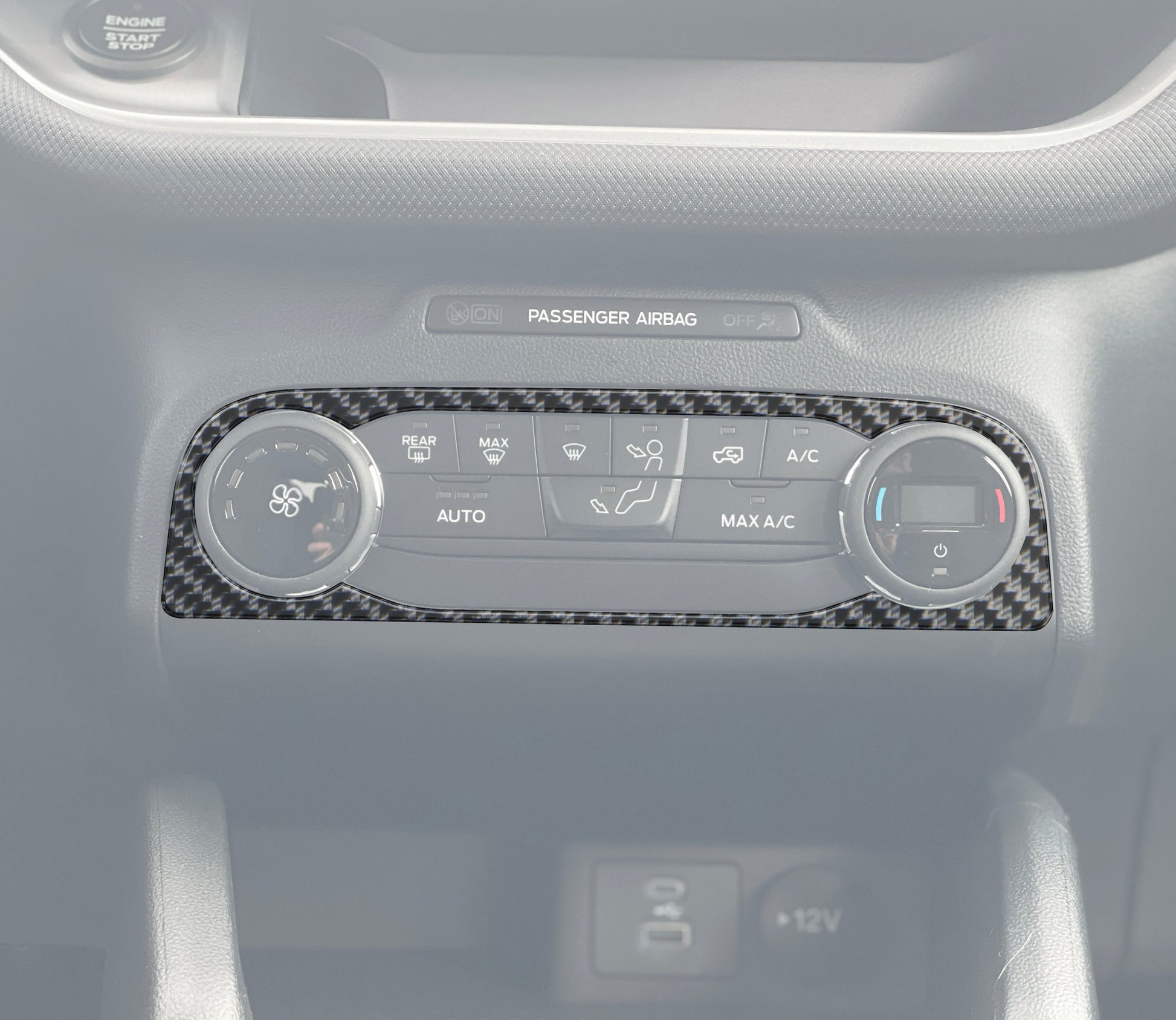 Climate Control Accent Overlay Fits 2021-2024 Ford Bronco Sport by Tufskinz.com