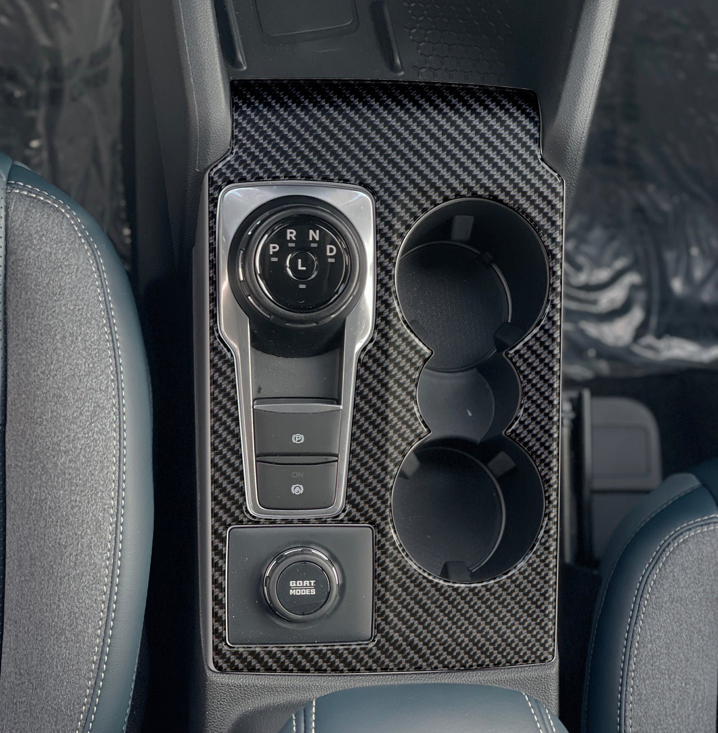 Center Console Accent Overlay Fits 2021-2024 Ford Bronco Sport by Tufskinz.com