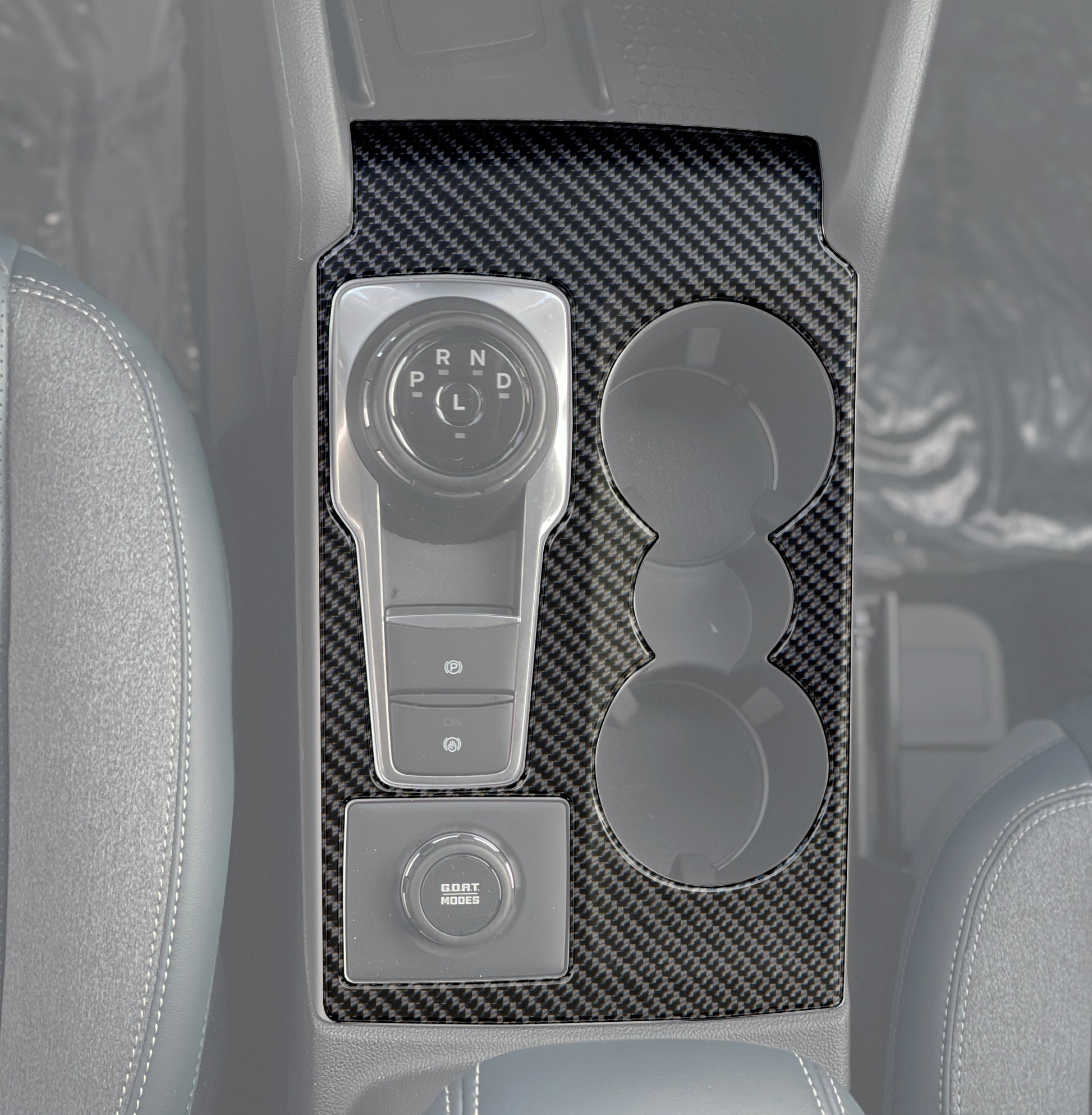 Center Console Accent Overlay Fits 2021-2024 Ford Bronco Sport by Tufskinz.com