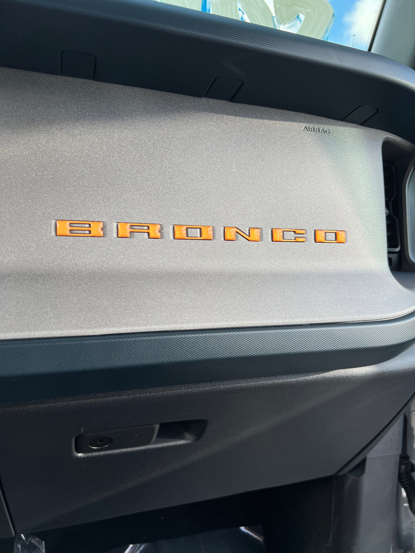 Glove Box Letters Inserts Fits 2021-2026 Ford Bronco by Tufskinz.com