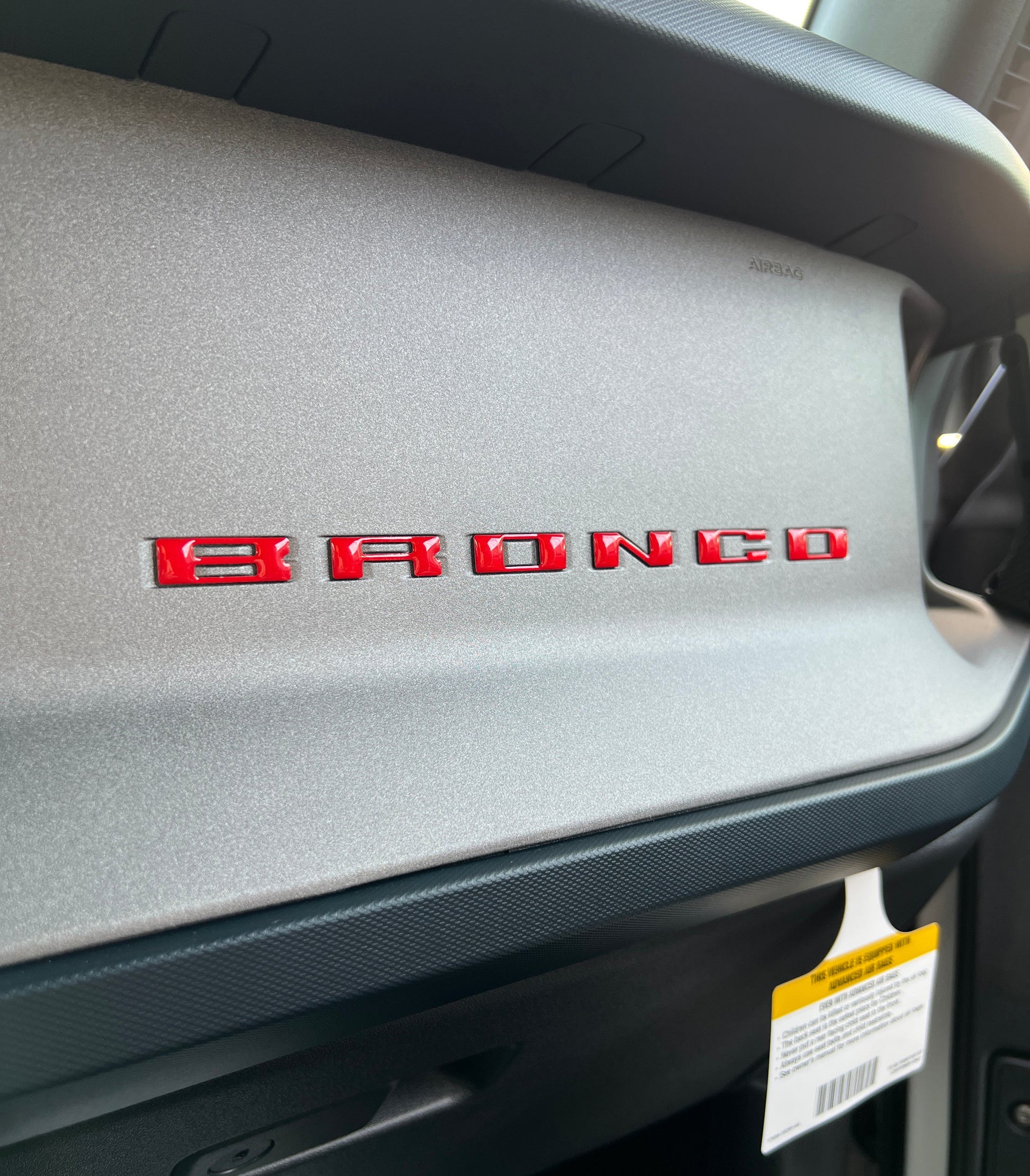 Glove Box Letters Inserts Fits 2021-2026 Ford Bronco by Tufskinz.com