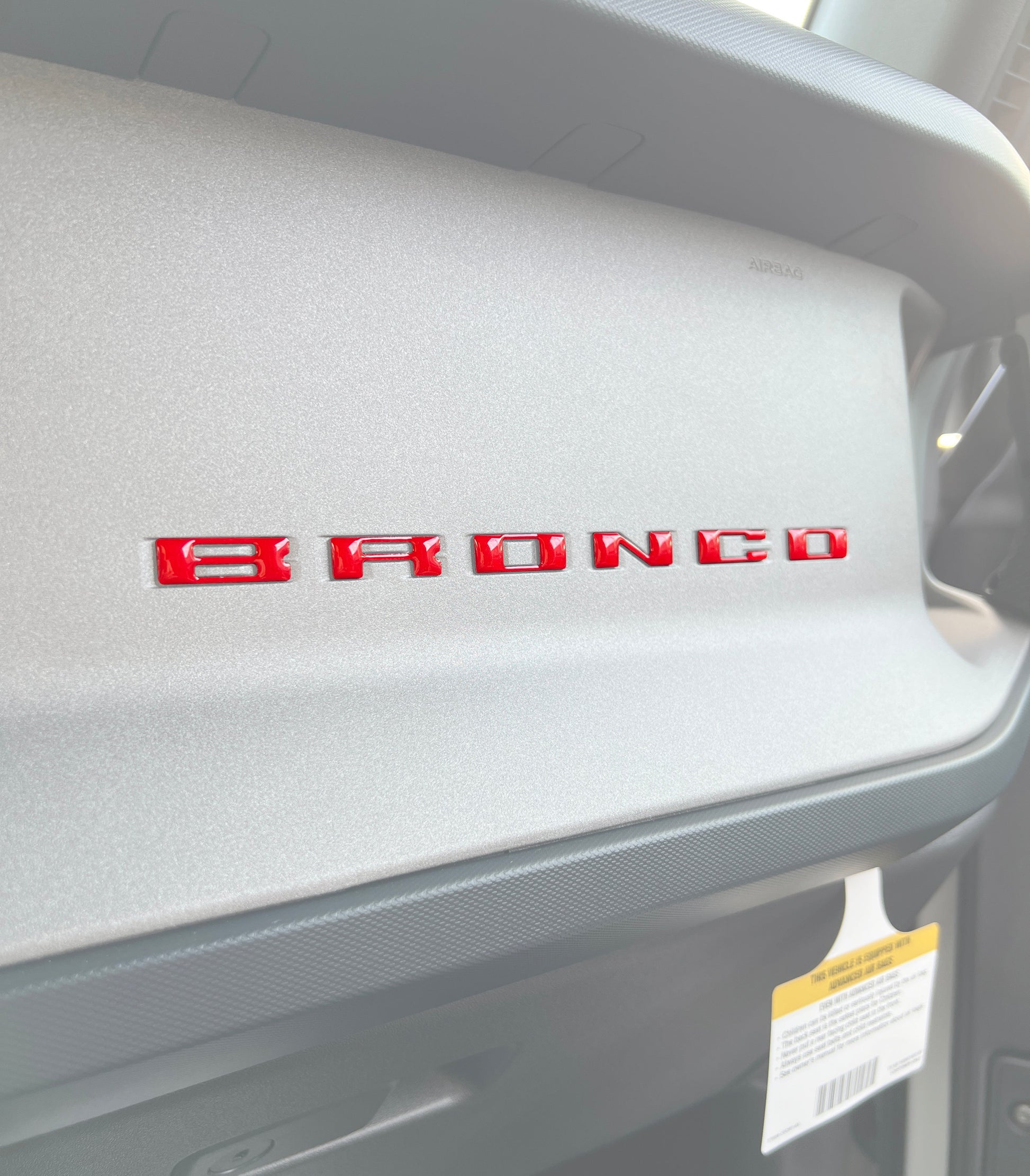 Glove Box Letters Inserts Fits 2021-2026 Ford Bronco by Tufskinz.com