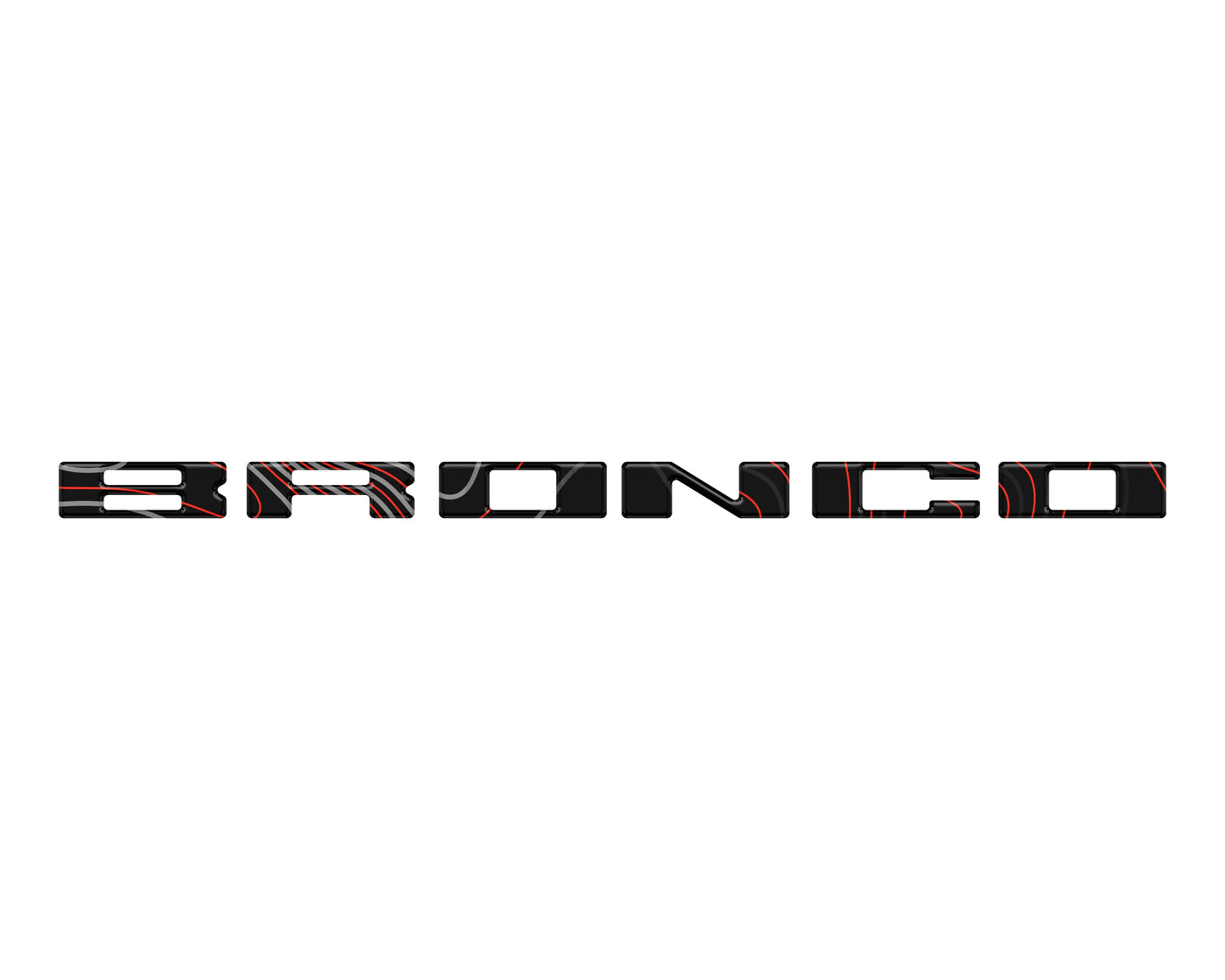 Glove Box Letters Inserts Fits 2021-2026 Ford Bronco by Tufskinz.com