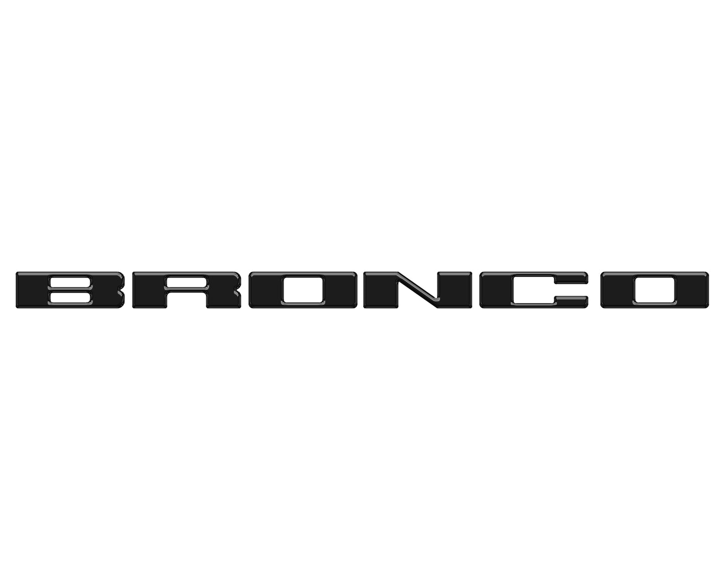 Front Grille Letter Overlays Fits 2021-2026 Ford Bronco by Tufskinz.com