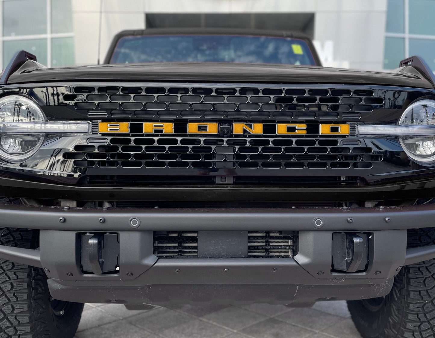 Front Grille Letter Overlays Fits 2021-2026 Ford Bronco by Tufskinz.com