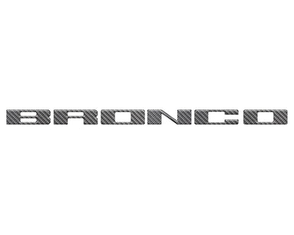 Front Grille Letter Overlays Fits 2021-2026 Ford Bronco by Tufskinz.com