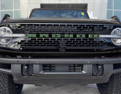Front Grille Letter Overlays Fits 2021-2026 Ford Bronco by Tufskinz.com