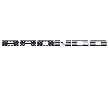 Front Grille Letter Overlays Fits 2021-2026 Ford Bronco by Tufskinz.com