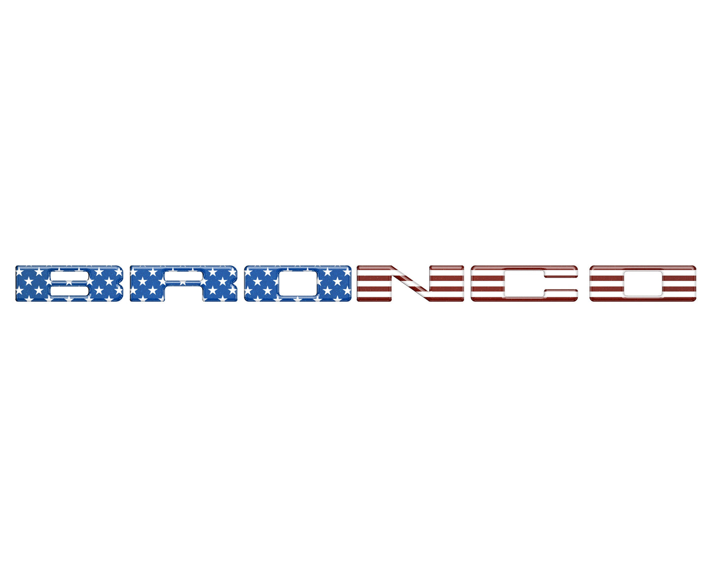 Front Grille Letter Overlays Fits 2021-2026 Ford Bronco by Tufskinz.com