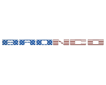 Front Grille Letter Overlays Fits 2021-2026 Ford Bronco by Tufskinz.com