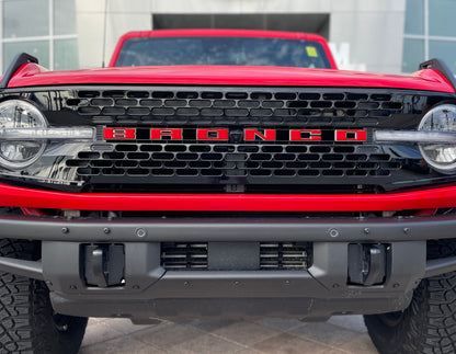 Front Grille Letter Overlays Fits 2021-2026 Ford Bronco by Tufskinz.com
