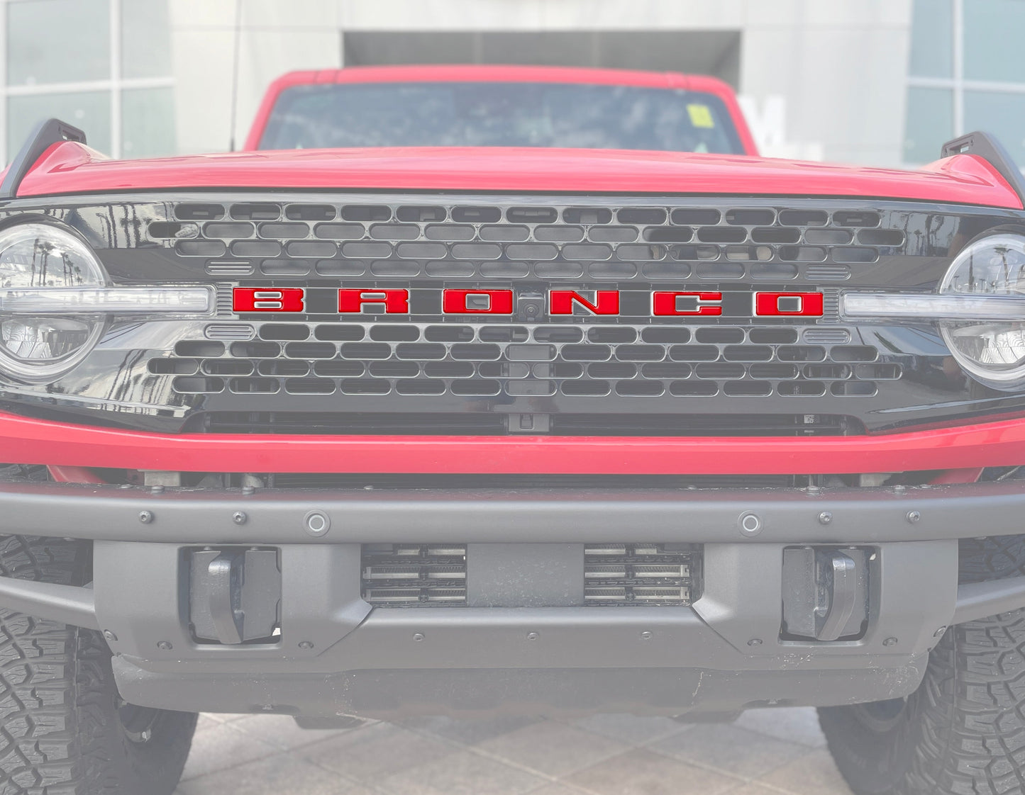 Front Grille Letter Overlays Fits 2021-2026 Ford Bronco by Tufskinz.com