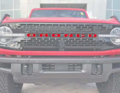 Front Grille Letter Overlays Fits 2021-2026 Ford Bronco by Tufskinz.com