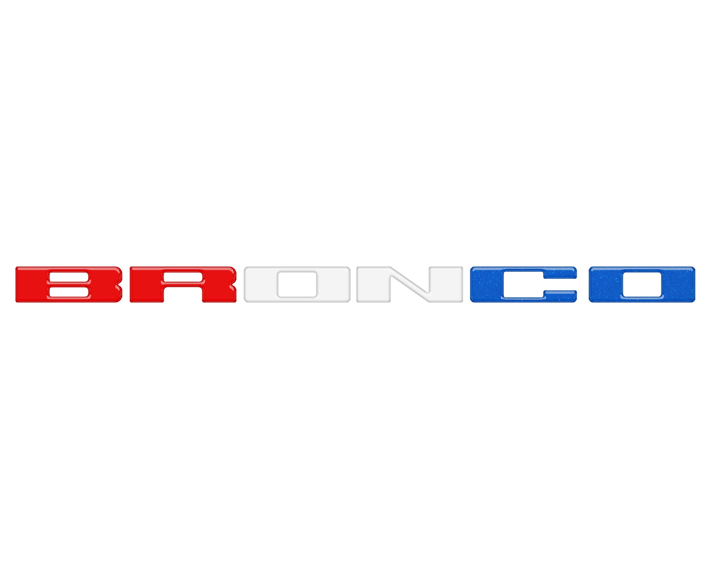 Front Grille Letter Overlays Fits 2021-2026 Ford Bronco by Tufskinz.com